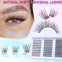 Thumbnail for Lash Clusters Wispy Eyelash Clusters Natural CC-Curly Cluster Lashes zanlufly Wispy Individual Lashes 180Pcs Eyelash Extension 10 12 14MM DIY Lash Extension