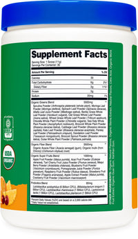 Thumbnail for Nutricost Organic Super Greens Powder (30 Servings) Orange Sunrise Flavor - Superfood Supplement Drink Mix