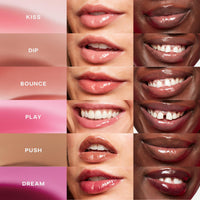 Thumbnail for Saie Glossybounce - Hydrating Lip Gloss and Tinted Lip Oil Hybrid with Hyaluronic Acid & Jojoba Oil for Non-Sticky, Ultra-Shiny, Plump & Soft Lips - Everyday Makeup Essential - Push (.17 oz)