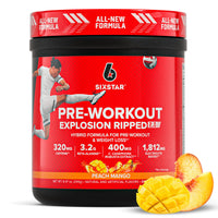 Thumbnail for Six Star Pre-Workout Explosion, Peach Mango (30 Servings) - Preworkout Energy Powder Supplement for Men & Women - Pre Workout Drink Mix with Creatine & Beta Alanine - Sports Nutrition Products