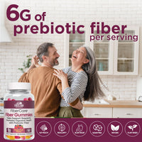 Thumbnail for Country Farms Fiber Care Prebiotic Gummies, 6g of Fiber Per Serving, GLP-1 Booster, FOS from Beets, Digestive Health and Bloat, Supports Regularity, Mixed Fruit Flavor, 120 Gummies, 40 Servings