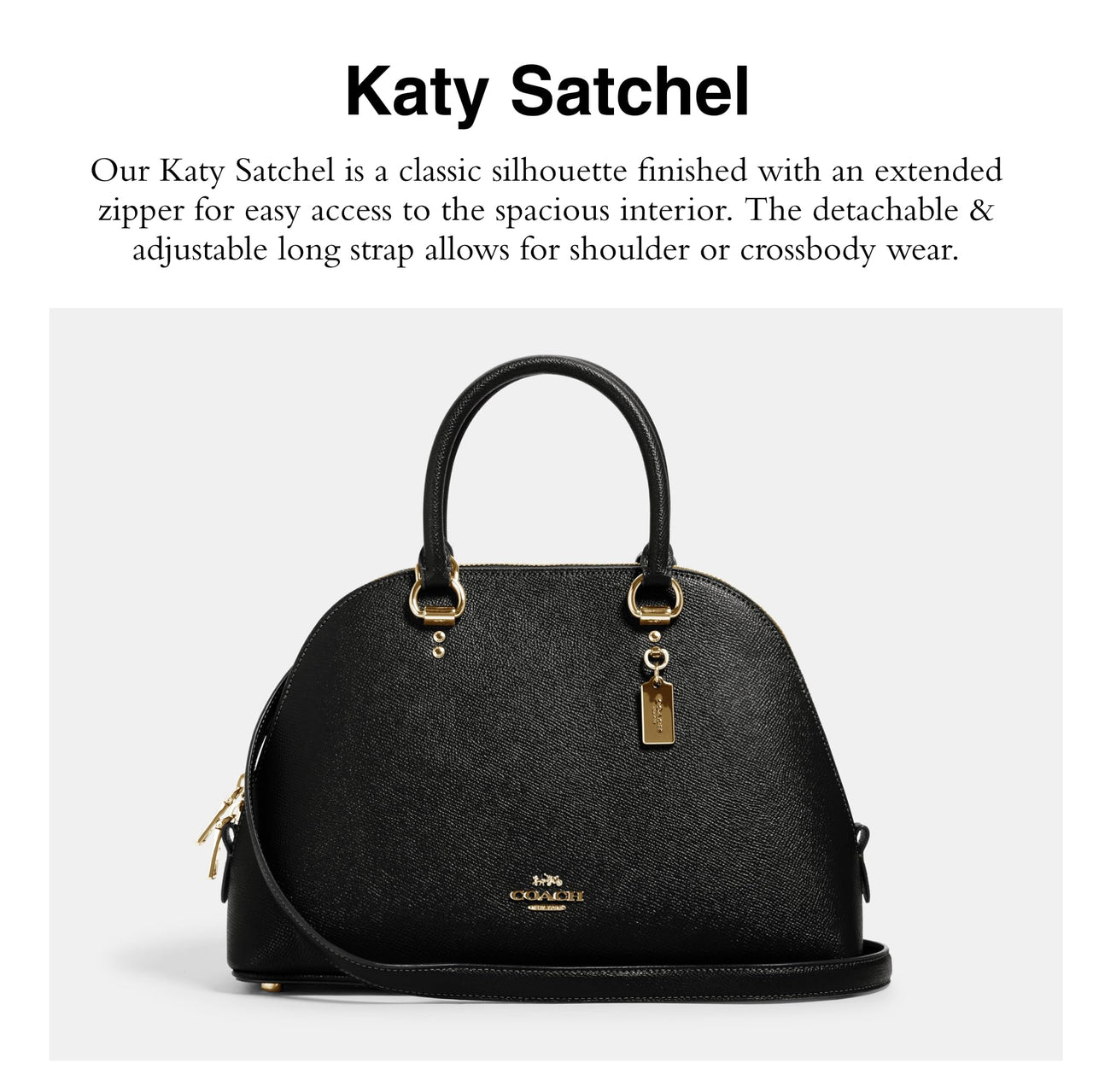 COACH Katy Satchel, Black