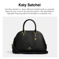 Thumbnail for COACH Katy Satchel, Black