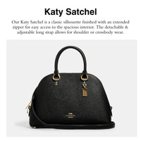 Thumbnail for COACH Katy Satchel, Black