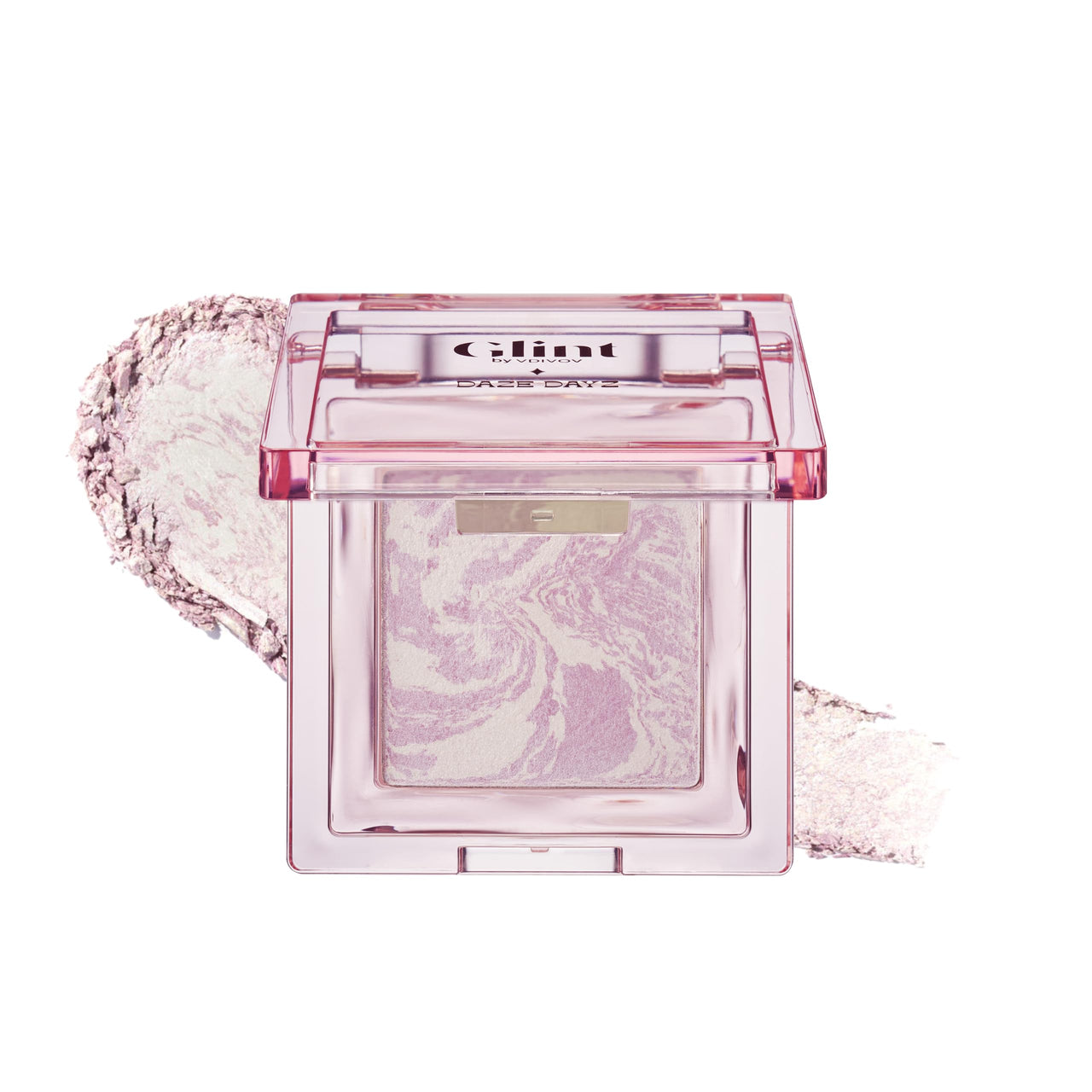 Glint Marble Highlighter (Icicle Moon, 0.08oz) - Korean Makeup. Inspired Baked for Smooth, Radiant Glow, Long-Lasting Wear. Enriched with Micro Pearl Particles