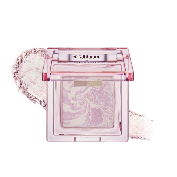 Glint Marble Highlighter (Icicle Moon, 0.08oz) - Korean Makeup. Inspired Baked for Smooth, Radiant Glow, Long-Lasting Wear. Enriched with Micro Pearl Particles