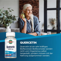 Thumbnail for KAL Quercetin 1000mg Immune Support Supplement, Bioflavonoids for Immune Defense and Overall Health Support, Vegan, Gluten Free, Non-GMO, 60-Day Guarantee, 60 Servings, 60 Tablets