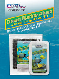 Thumbnail for Ocean Nutrition Seaweed Select Green Marine Algae - Nutritious Fish Food for Herbivorous Marine Fish, Live Fish & Invertebrates - Natural Seaweed Sheets with Garlic Extract - 4 Sheets, 0.4 oz (12g)