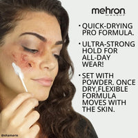 Thumbnail for Mehron Makeup Liquid Latex | SFX Makeup | Halloween | Latex Glue for Skin | Prosthetic Glue 1 fl oz (30 ml) (Clear Flesh)