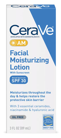 Thumbnail for CeraVe Facial Moisturizing Lotion AM SPF 30 | 3 Ounce | Daily Face Moisturizer with SPF | Fragrance Free