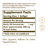 Thumbnail for Solgar Garlic Oil Perles, 250 Softgels - Natural Cardiovascular Support - Garlic Oil Concentrate, Reduced Odor - Gluten Free, Dairy Free - 250 Servings