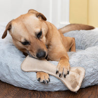Thumbnail for SPOT Dura-Fused Leather Bone- Durable Dog Toy with Squeaker, Real Leather & Jute Fabric, Interactive Toy for Moderate & Aggressive Chewers, Medium & Large Dogs and Puppies, 9 inch