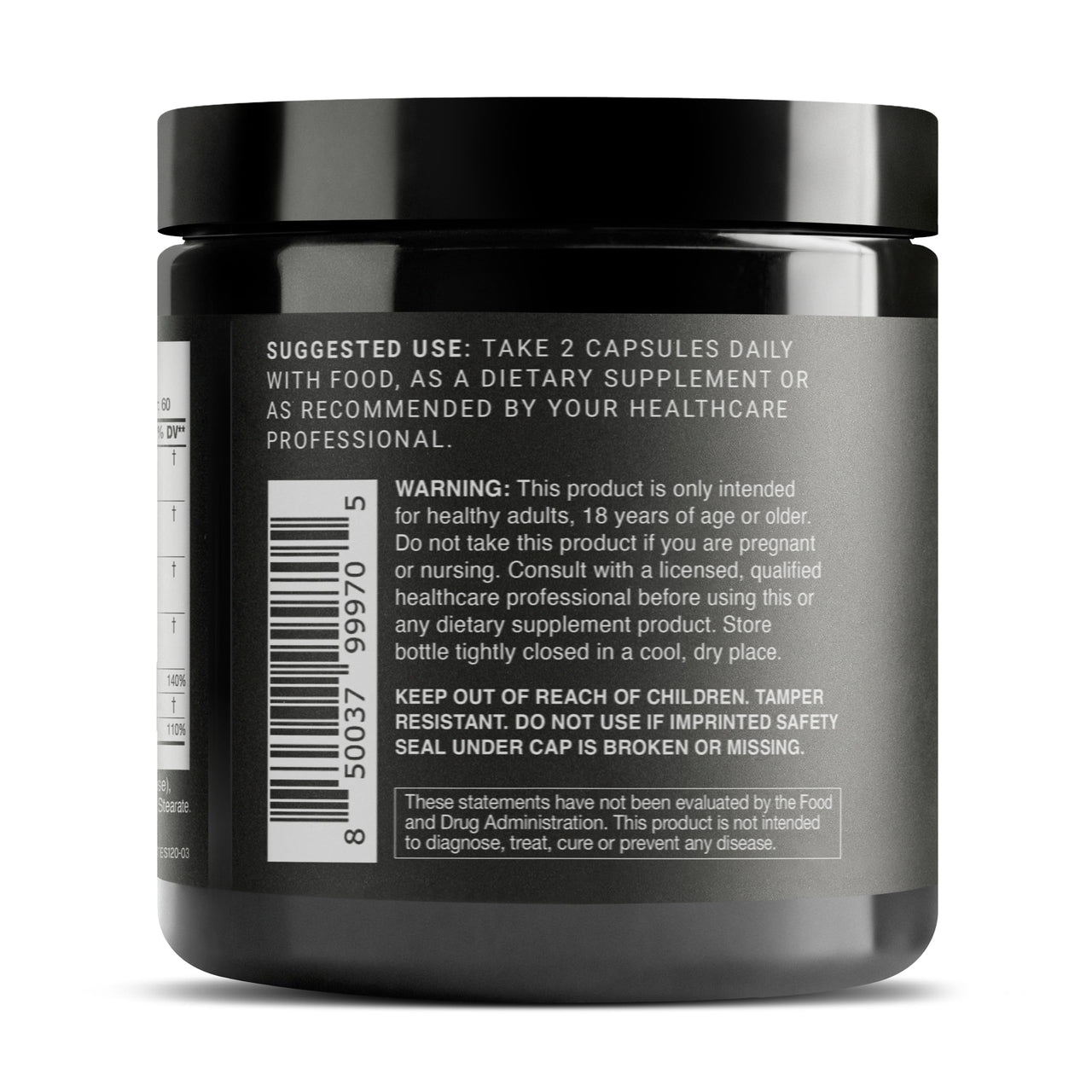 Elite T Formula - Ultra High Potency 200:1 Tongkat Ali, 30:1 Fadogia & 25% Withanolides Ashwagandha - Tribulus with 95% Saponins, Zinc, Boron & Copper - Third-Party Lab Tested - 120 Capsules