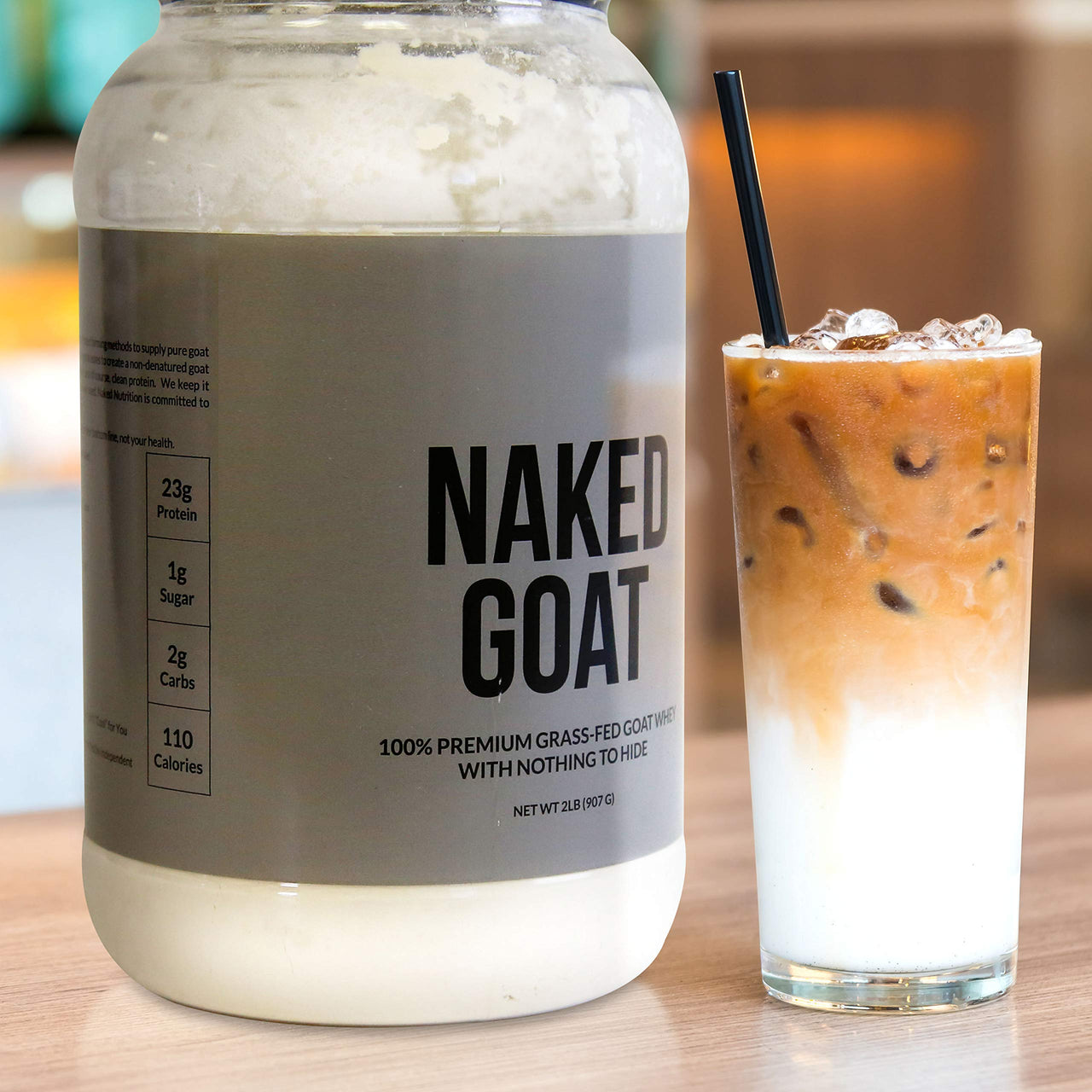 NAKED Goat - Pasture Fed Goat Whey Protein Powder from Small-Herd Wisconsin Dairies, 2Lb Bulk, GMO Free, Soy Free. Easy to Digest - All Natural - 23 Grams of Protein - 30 Servings