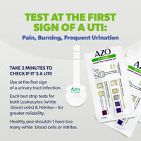 Thumbnail for AZO Urinary Tract Infection (UTI) Test Strips, Accurate Results in 2 Minutes, Clinically Tested, Easy to Read Results, Clean Grip Handle, #1 Most Trusted Brand, 3 Count