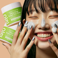 Thumbnail for SeoulCeuticals Korean Skin Care Face Mask for Sensitive Skin - Korean Skincare Green Tea Wash Off Masks - K Beauty Face Masks - Aloe Vera Mask + Centella Asiatica Hydrating Facial Spa Mask 2oz