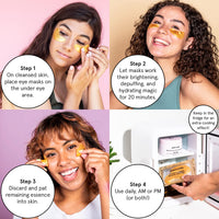 Thumbnail for grace & stella Under Eye Mask Dark Circles - Under Eye Patches, Puffy Eyes, Undereye Bags, Wrinkles - Bachelorette Party Favors, Women Gifts, Vegan, Cruelty-Free Eye Patches for Adults (6 Pairs, Gold)