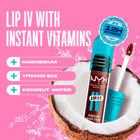 Thumbnail for NYX PROFESSIONAL MAKEUP Lip IV Hydrating Glossy Lip Stain with 12HR Hydration - Mocha Me Wet (Brown)