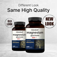 Thumbnail for Magnesium Glycinate Capsules 500mg | 240 Count | Supplement for Sleep, Heart & Muscle Support | 100% Chelated & Purified, 3rd Party Tested, Non-GMO & Gluten Free