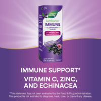 Thumbnail for Nature's Way Sambucus Immune Elderberry Syrup, Elderberry extract, Vitamin C and Zinc with Propolis & Echinacea for Immune Support*, with Superfood Antioxidants(1), 8 Fl Oz (Packaging May Vary)