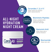 Thumbnail for CeraVe Vitamin C Serum and Night Cream Skin Care Set, Brightening Serum with 10% Pure Vitamin C and Night Moisturizer with Peptides, Hyaluronic Acid and Ceramides, 1oz Vit C + 1.7oz Moisturizer
