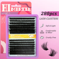Thumbnail for C Curl Lash Clusters Extensions 280 Pcs Individual Eye lash Clusters 100D Cluster Eyelash Lashes Wispy Clusters Lashes Makeup at Home - DIY Lash Extension Kit for Self Application (9-18MM) Mix