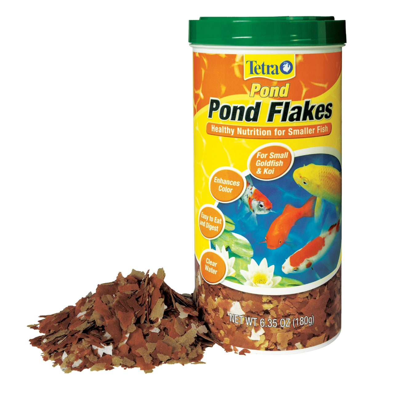 TetraPond Pond Flakes, Complete Nutrition for Smaller Pond Fish, Fish Food for Goldfish and Koi Fish, 6.35 Ounces