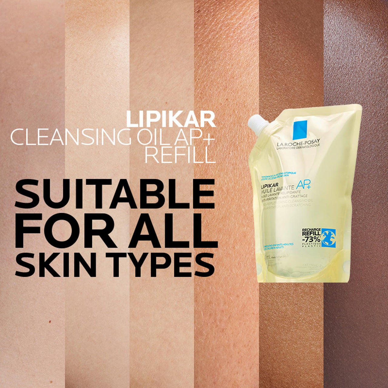 La Roche-Posay Lipikar AP+ Gentle Foaming Cleansing Oil, Gentle Oil Cleanser for Face and Body Formulated with Niacinamide, Long-Lasting 24-hour Hydration, Fragrance-Free & Soap Free