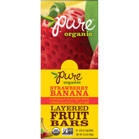 Thumbnail for Pure Organic Strawberry Banana Layered Fruit bar - Organic, Gluten-Free, Non-Gmo Project Verified, Vegan Fruit Snack, 0.63oz (Pack Of 20)