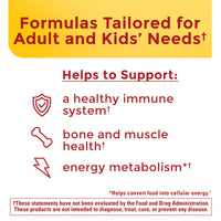 Thumbnail for Nature Made Adult & Kids Multivitamin Gummies Combo Pack, Multis with Vitamin C, Vitamin D3, B Vitamins, Zinc, Omega 3 Fish Oil & More, Two Multivitamin Bottles for Whole Family
