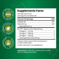 Thumbnail for Amazing Herbs Premium Black Seed Oil - Cold Pressed Nigella Sativa Aids in Digestive Health, Immune Support, Brain Function, Joint Mobility, Gluten Free, Non GMO - 1 Fl Oz