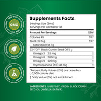 Thumbnail for Amazing Herbs Premium Black Seed Oil - Cold Pressed Nigella Sativa Aids in Digestive Health, Immune Support, Brain Function, Joint Mobility, Gluten Free, Non GMO - 8 Fl Oz