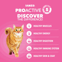 Thumbnail for IAMS Proactive Health Sensitive Digestion & Skin Dry Cat Food, Adult Cat Food Dry Recipe with Real Turkey, 3 lb. Bag