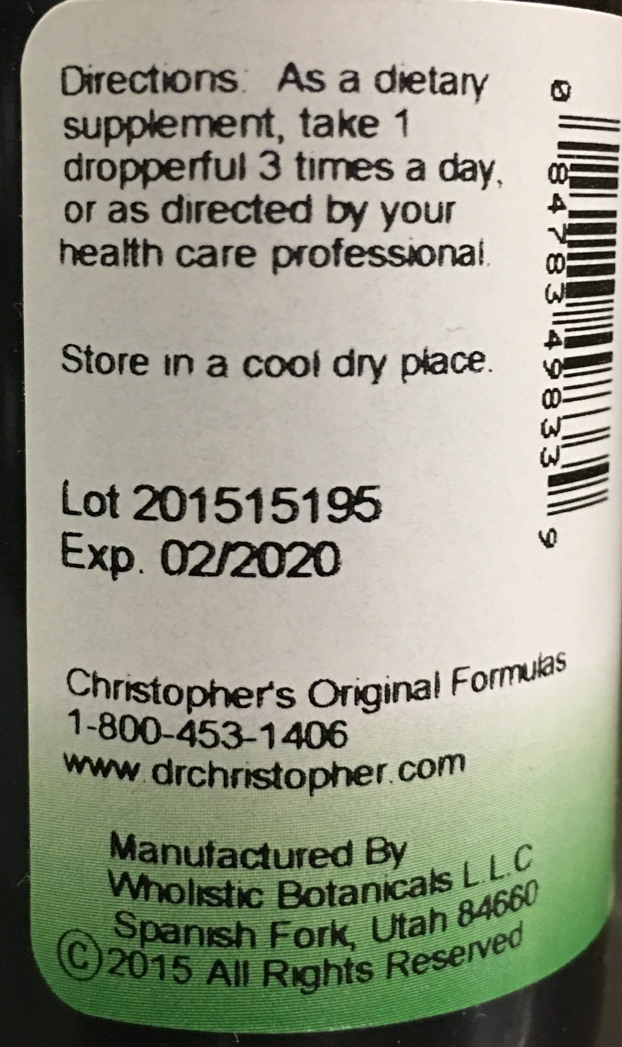 Christopher's Original Formulas Goldenseal Root | 2 oz Liquid Herbal Supplement | Whole Herb Extract in Vegetable Glycerin Base | Traditional Herbal Support