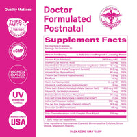 Thumbnail for Pink Stork Total Postnatal Vitamins for Women | Vegan DHA, Iron, Folate, B12 | Postpartum Recovery Essentials | Lactation Support for Breastfeeding Moms | Third-Party Tested - 60 Capsules, Berry