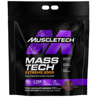 Thumbnail for MuscleTech Mass Gainer Protein Powder, Mass-Tech Extreme 2000, Muscle Builder Whey Protein Powder, Protein + Creatine + Carbs, Max-Protein Weight Gainer for Women & Men, Triple Chocolate, 20 lbs