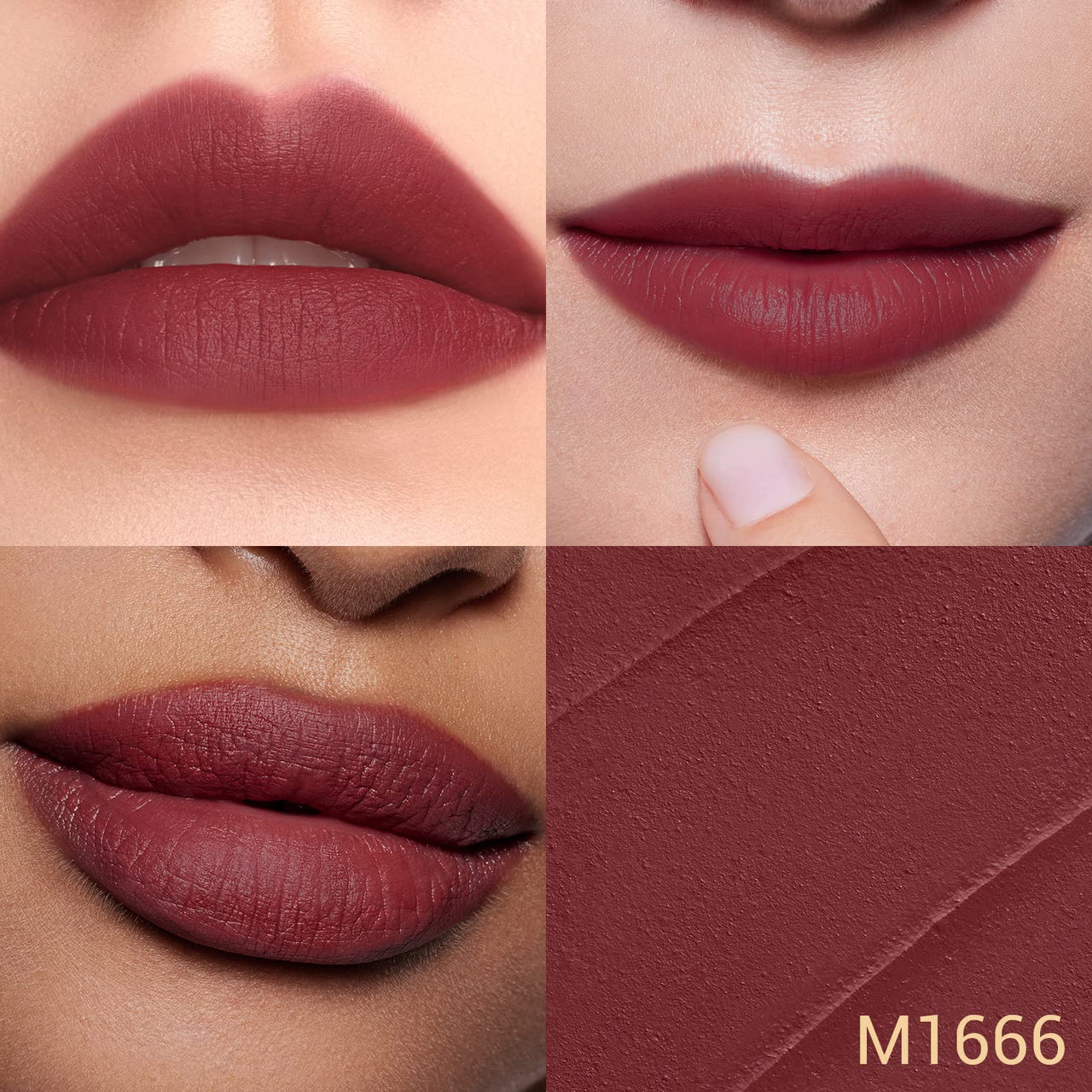 FLORASIS Blooming Rouge Love Lock Lipstick Long-Lasting Sculpting Lipstick Misty Matte Finish Lightweight Nourishing for Everyday Use (M1666 Bed of Roses)