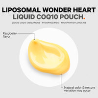 Thumbnail for Codeage Wonder Heart Liquid CoQ10 Liposomal Ubiquinone Supplement, Coenzyme Q10 Heart Vitamins, Non-GMO Sunflower Phosphatidylcholine Vegan Blend, Raspberry Flavored Softgel, Pack of 30 Pouches