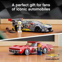 Thumbnail for LEGO 76903 Speed Champions Chevrolet Corvette C8.R Race Car and 1969 CC Racing Model, Toy Cars Building Kit for Kids 8 Plus Years Old, 2 Sports Models