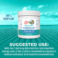 Thumbnail for MARYRUTH'S 3-in-1 Gas & Bloat Probiotic Powder | Probiotics for Normal Digestive Function | Probiotics for Women & Men | Prebiotics & Postbiotics | 60 Billion CFU | 23 Unique Strains | 0.5 oz