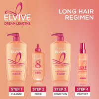 Thumbnail for L'Oreal Paris Elvive Dream Lengths Super Detangling Conditioner With Fine Castor Oil and Vitamins B3 and B5 for Long, Damaged Hair, Instantly Detangles To Reduce Breakage With System, 28 Fl Ounce