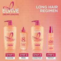 Thumbnail for L'Oreal Paris Elvive Dream Lengths Super Detangling Conditioner With Fine Castor Oil and Vitamins B3 and B5 for Long, Damaged Hair, Instantly Detangles To Reduce Breakage With System, 28 Fl Ounce