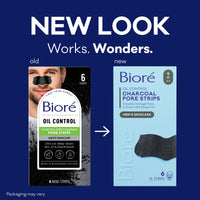 Thumbnail for Bioré Charcoal Deep Cleansing Pore Strips for Men, Nose Strips for Blackhead Removal on Oily Skin, Features C-Bond Technology with Instant Pore Unclogging, 6 Count