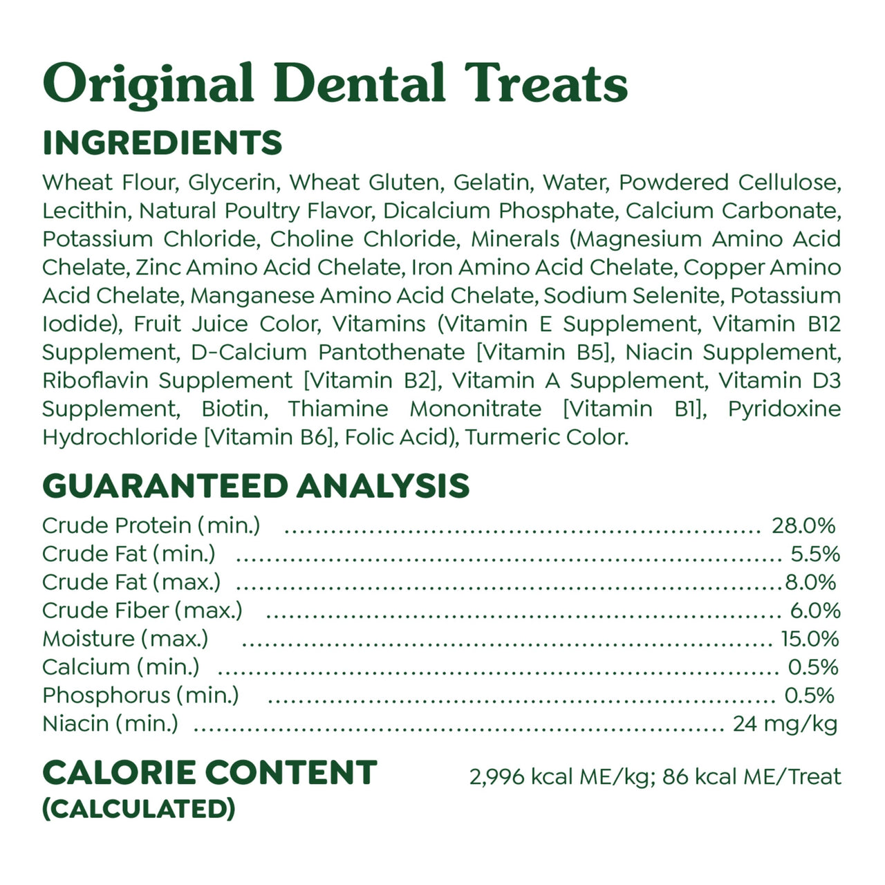 Greenies Veterinarian-Recommended Adult Natural Dental Dog Treats Regular Size, Dog Dental Chews, Original Flavor, 54 oz. Pack, 54 Count