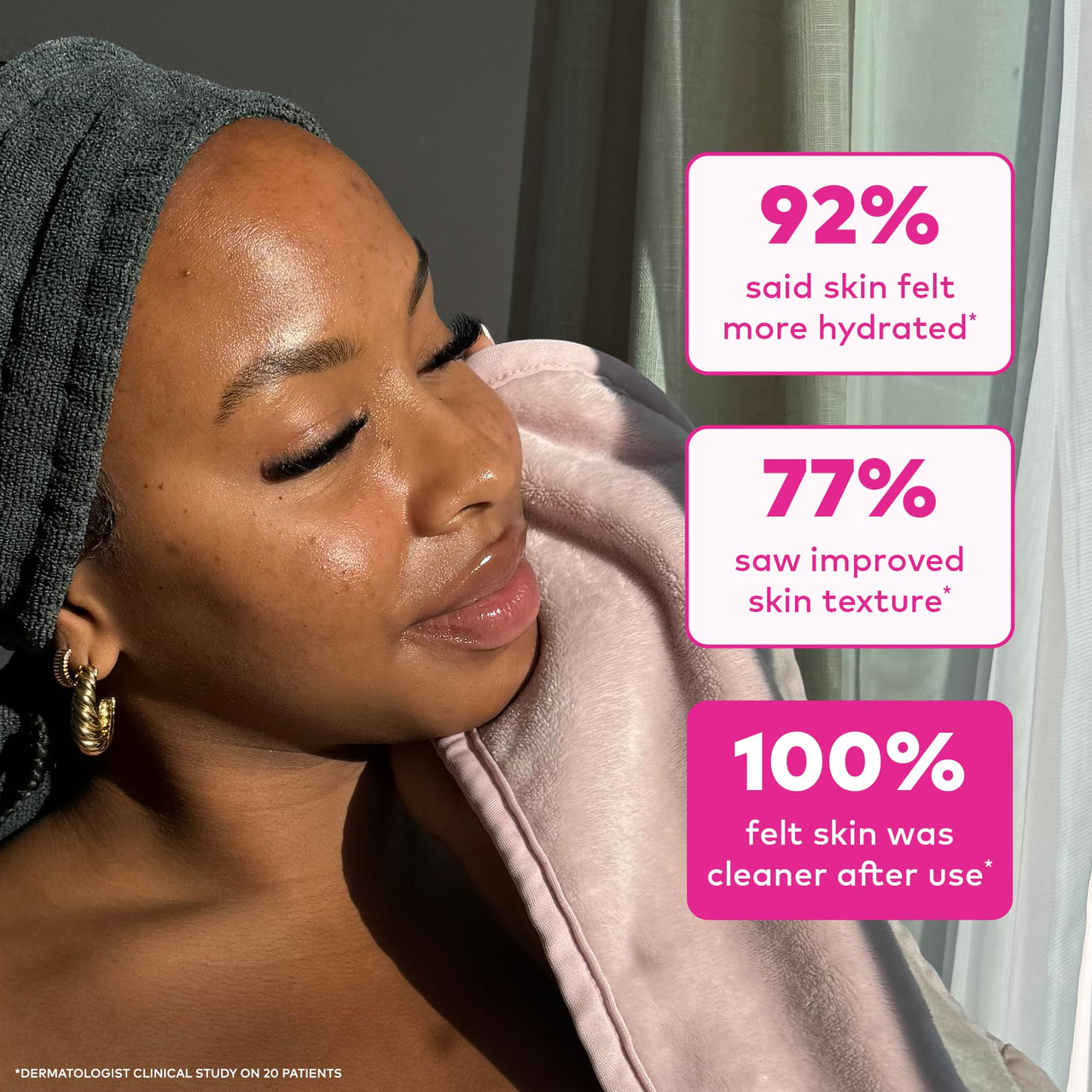 The Original MakeUp Eraser PRO, Effortlessly Remove All Makeup Using Only Water, Including Waterproof Mascara, Eyeliner, Foundation, Lipstick, Sunscreen,and More! Silver Infused, 1ct.