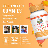 Thumbnail for MaryRuth Organics Vegan Omega 3 Gummies for Kids 2+, 2 Month Supply, Sugar Free, Omega 3 Supplement with Vitamin C, Flaxseed Oil, Immune Support, Essential Nutrient ALA, No Fish Taste, 60 Count