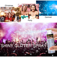 Thumbnail for Hair and Body Glitter Spray, 1PC Glint-Rainbow Glitter Hairspray Dry Powder Makeup for Clothes, Festival Rave Prom Loose Sparkle Powder,Holographic Ultra Fine Resin Glitters for Crafts (Glint-Rainbow)