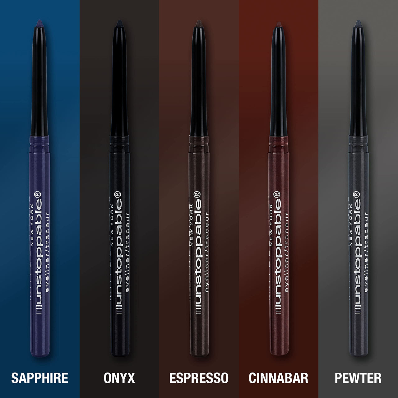 Maybelline Unstoppable Waterproof Mechanical Black Eyeliner Pencil, Easy to Apply, Smooth Glide, Up to 24 Hour Wear, Onyx