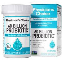 Thumbnail for Physician's CHOICE Probiotics 60 Billion CFU - 10 Strains + Organic Prebiotics - Immune, Digestive & Gut Health - Supports Occasional Constipation, Diarrhea, Gas & Bloating - for Women & Men - 84ct
