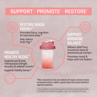 Thumbnail for Sunwarrior Creatine for Women Monohydrate Powder Micronized Pre Workout Recovery Supplement Support Muscle Building Strength Training Cognition | Vegan and Easily Mixes 50 Servings, Raspberry Lemonade